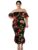 Off-the-shoulder Floral Mermaid Plus Size Dress
